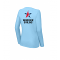 Ladie's Light Blue LS Performance Tee