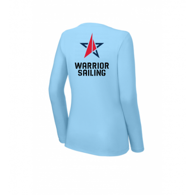 Ladie's Light Blue LS Performance Tee