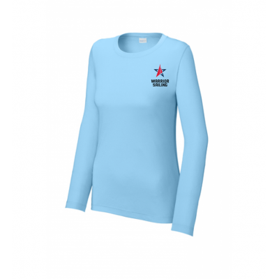 Ladie's Light Blue LS Performance Tee