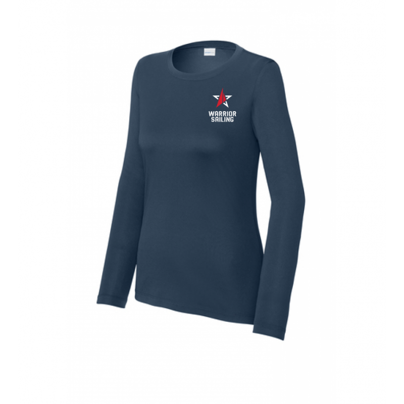 Ladie's Navy LS Performance Tee